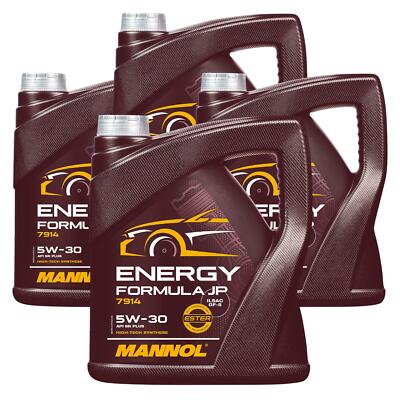 4x4 Liter MANNOL Energy Formula JP 5W-30 Motoröl API SN Plus ILSAC GF-5 GM