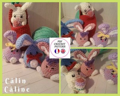 Rabbit Family Easter Amigurumi Pattern Child Bag Crochet Knitting Pattern Pdf Ebay
