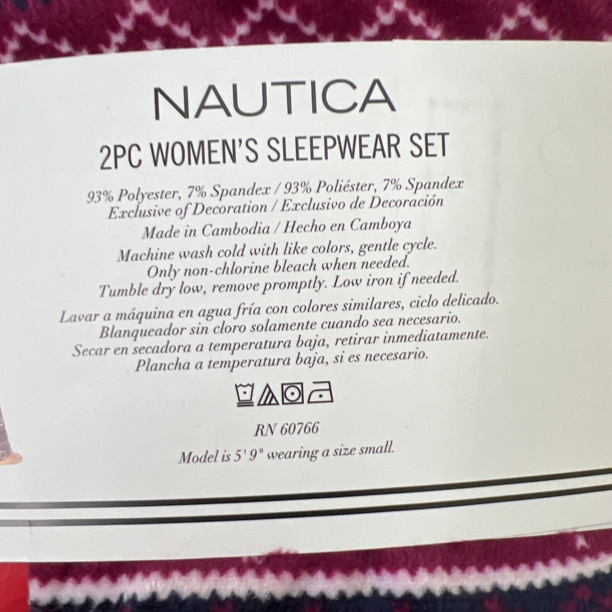 a NAUTICA Women's 2PC PJ's Medium Pajamas Soft Fleece Lounge LS