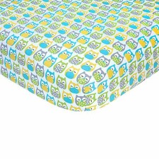 Carter's Owl Print Cotton Sateen Crib Sheet - 52" x 28"