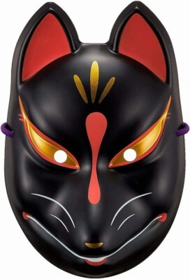 【レア】BABYLベビーメタル【FOX MASK】 BABYMETAL Black ＆ Red Kitune fox Mask ×2Set Omen Traditional Face