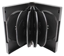 Standard Black DVD 10-Disc 33mm New Replacement Premium Movie Storage Shell Case