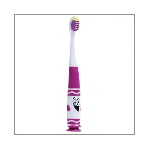 GUM 232PY Crayola Pip-Squeaks Kids Electric Toothbrushes Ultra Soft 12/Bx