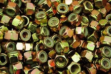 (75) Nyloc Grade 8/C Hex Locking Nuts 9/16-12 Yellow Zinc Plated Nylock