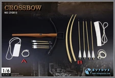 ZYTOYS ZY2013 1/6 Long Bow+Crossbow Weapon Model Fit 12'' Action Figure Toy