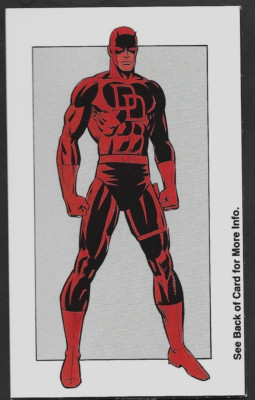 1991 RPG DAREDEVIL Marvel Super Heroes Abilities Trade Card VG/EX