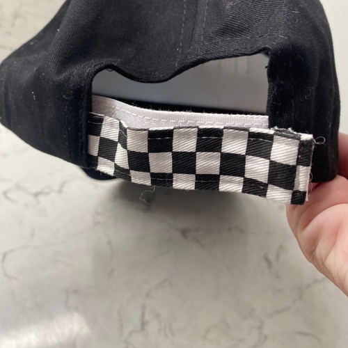 Gorra Race Checker Para Hombre Negra Borde Rojo 100% Algodón Estilo Béisbol Gorra Ajustable - Imagen 5 de 6
