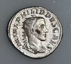 Roman Empire  Philippus II.    AR Antoninian  gVF