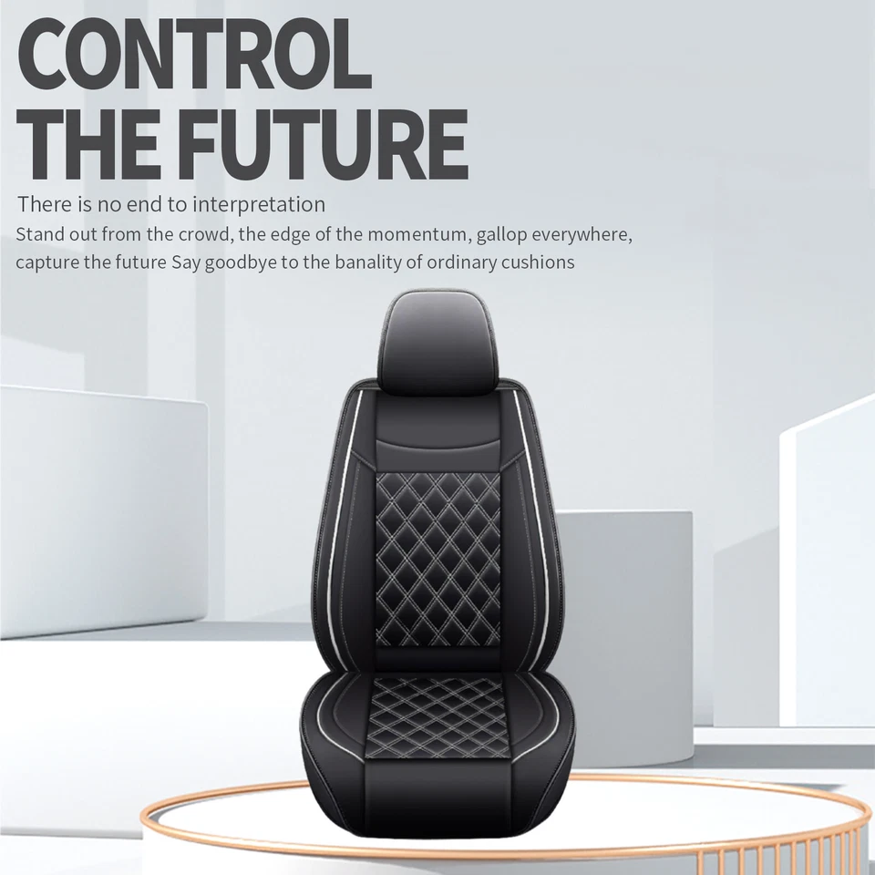 For Nissan Frontier Pickup Car 5 Seat Cover Full Set Deluxe PU Leather Cushion - Image 4 of 4