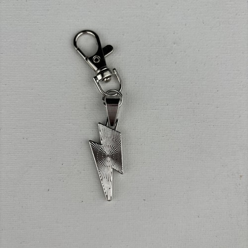 Rhinestone Lightning Bolt Electric Shock Bag Charm Keychain Key Chain New - Picture 7 of 9