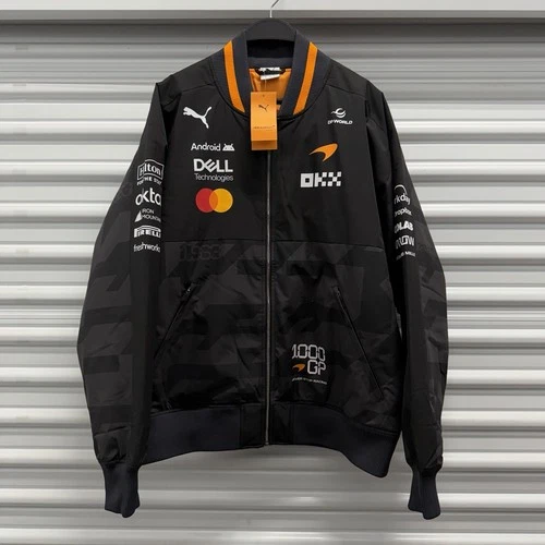PUMA McLaren F1 1000th Grand Prix Bomber Jacket Black Orange Men’s XL NWT New - product listing photo
