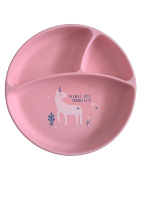 Stephen Joseph Silicone Plate Unicorn Pink 8 in  Please Add Sprinkles Suction 3