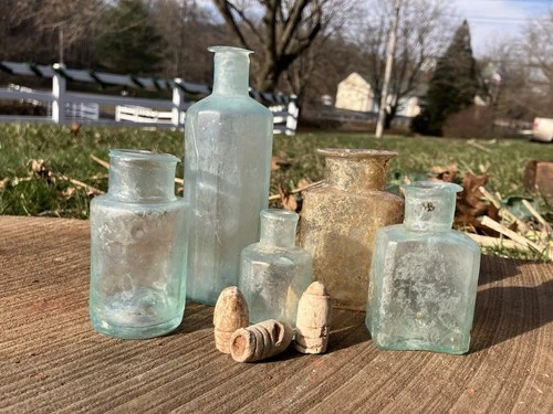 Civil War Dug Bottles Trash Pit Relics Bullets Virginia