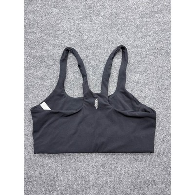 Free People Movement Womens Black Double Strap Racerback Sports Bra Size Small
