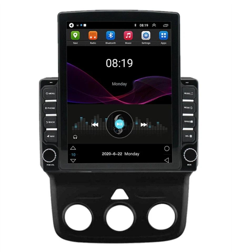 Radio estéreo vertical de 9,7"" navegación GPS para Dodge RAM 1500 2500 3500 4500 5500 13-18 Foto 2 de 4
