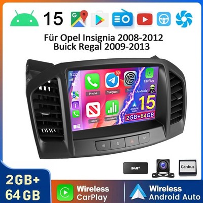 Autoradio DAB+ Für Opel Insignia A G09 2008-2012 2+64GB Android15 GPS RDS Kamera