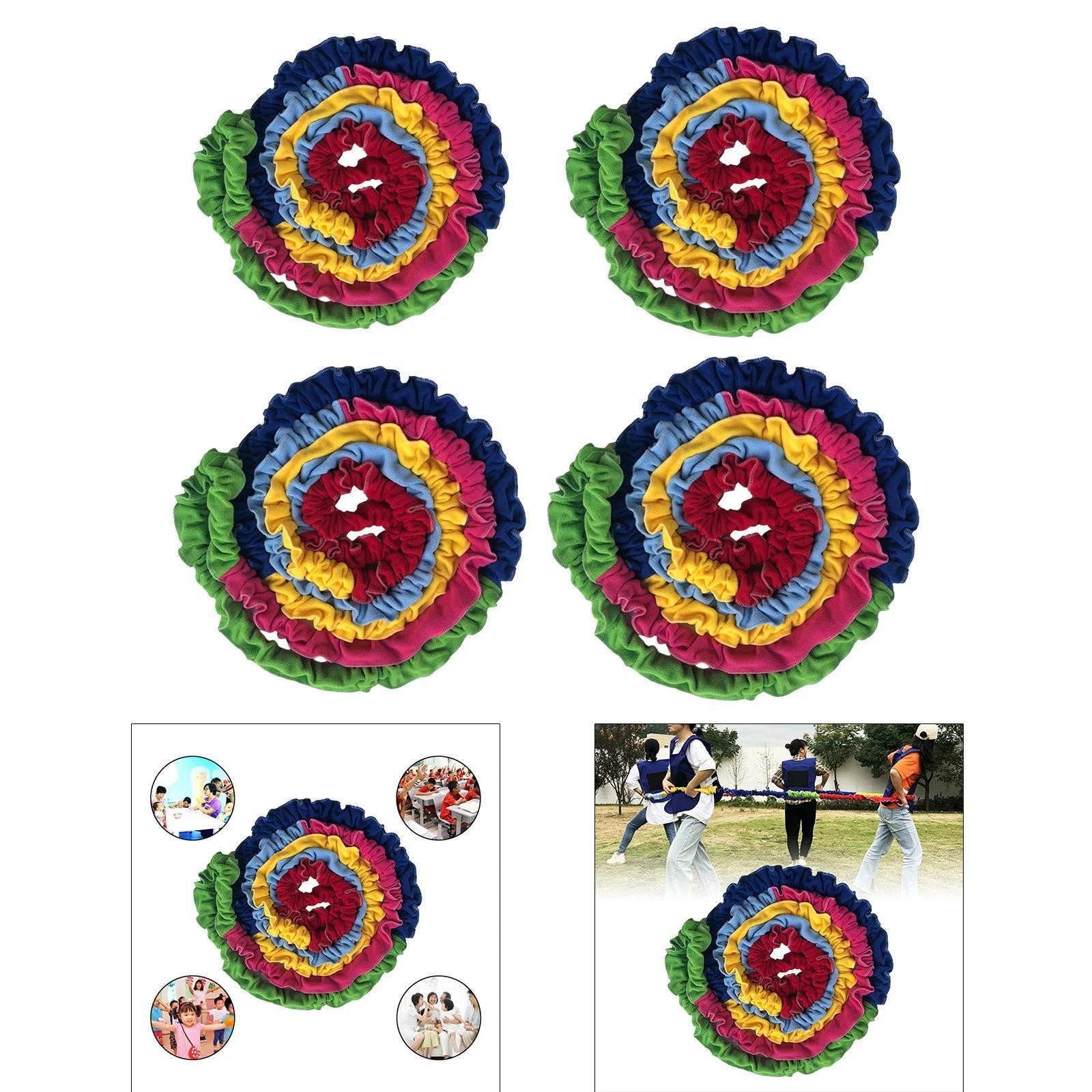 Cooperative Stretch Band Exercise Band Teamwork Multifunction Colorful Outdoor