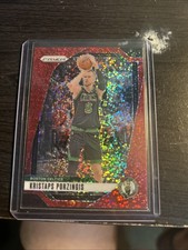 2024-25 Panini Prizm Basketball Red Sparkles Prizm Kristaps Porzingis #114