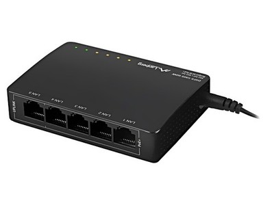 DSP3-1005-60W Ethernet Switch RJ45 Female x5 Black 10Gbps LANBERG