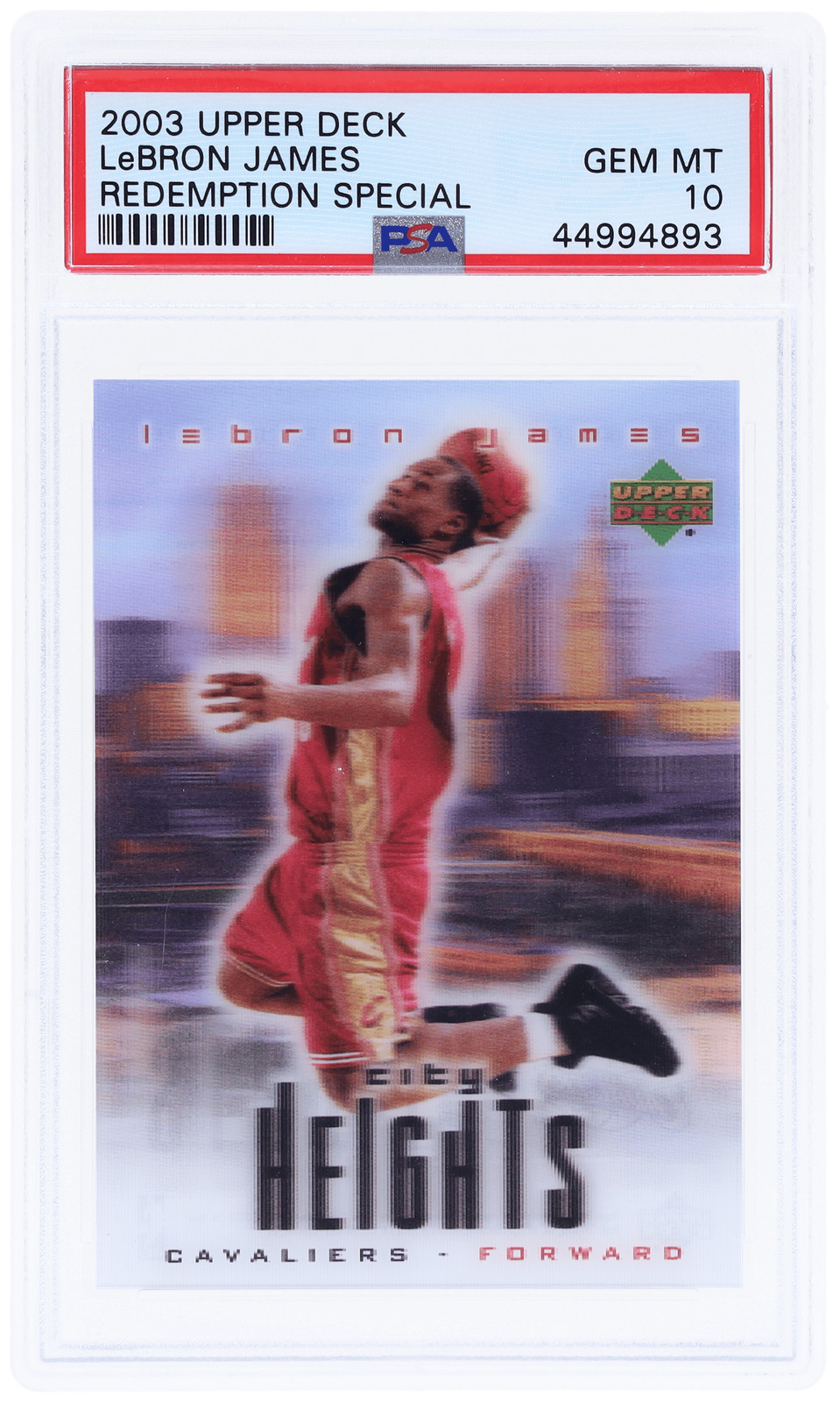 2003 Upper Deck LeBron James City Heights Redemption Special # PSA 10 Rookie RC