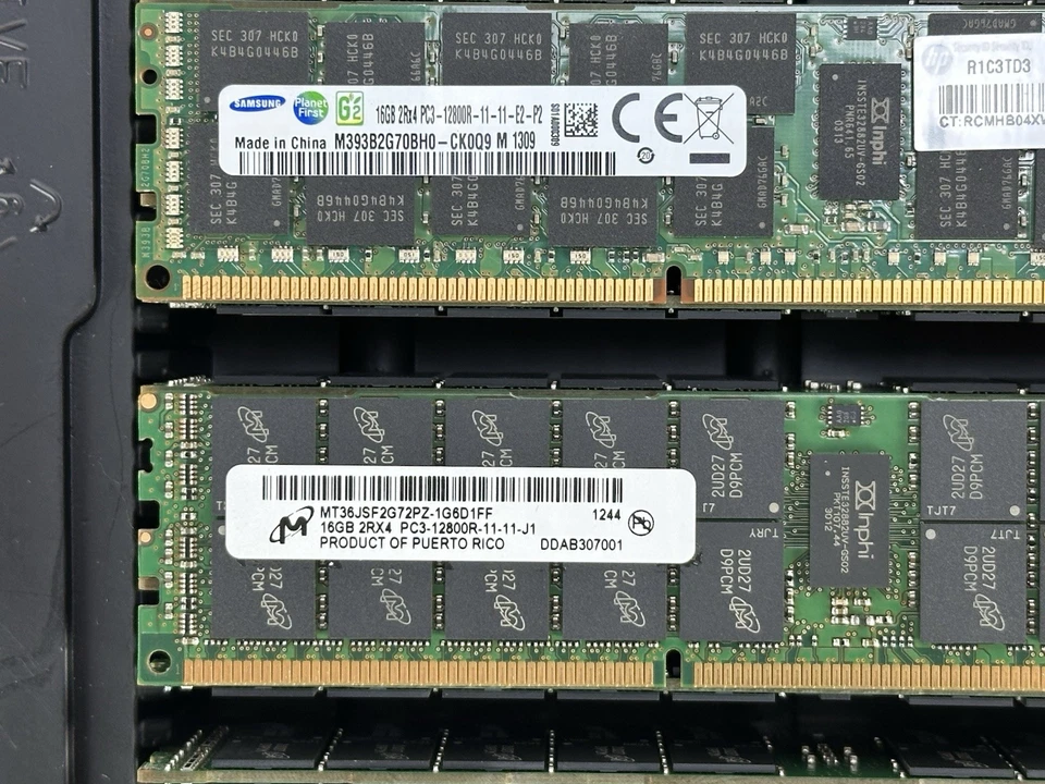 HP 672612-081 1x 16GB PC3-12800R Reg 2Rx4 ECC DDR3 RAM Server Memory Dual Rank - Image 4 of 4