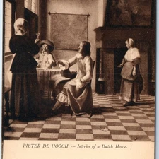 c1910s London England Pieter de Hooch Dutch House Interior Painting Gallery A365