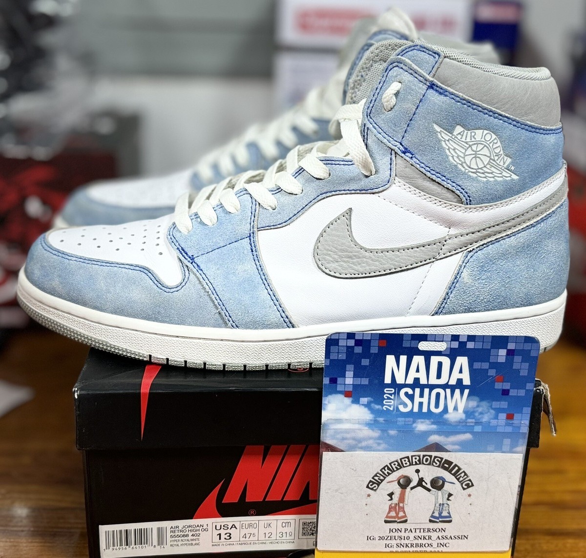 ※mo※ 👑Size 13 - Jordan 1 Retro OG High Hyper Royal👑 194956641018| eBay