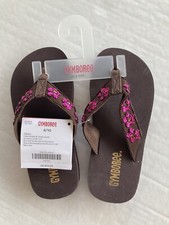NWT Gymboree Savanna Sunset Brown Sequin Flip Flop Sandals Shoes 9/10 or 11/12