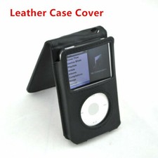 Black Leather Case Cover for iPod Classic 7th Gen 160GB Classic 6th 80GB 120GB