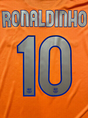 2006/07 Barcelona Away Jersey #10 Ronaldinho Large Nike 2006/07 Barcelona Away Jersey #10 Ronaldinho Large Nike
