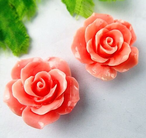 2pcs Beautiful pink Giant clam carved flower pendant bead 23x12mm BD279 - Photo 1 sur 1