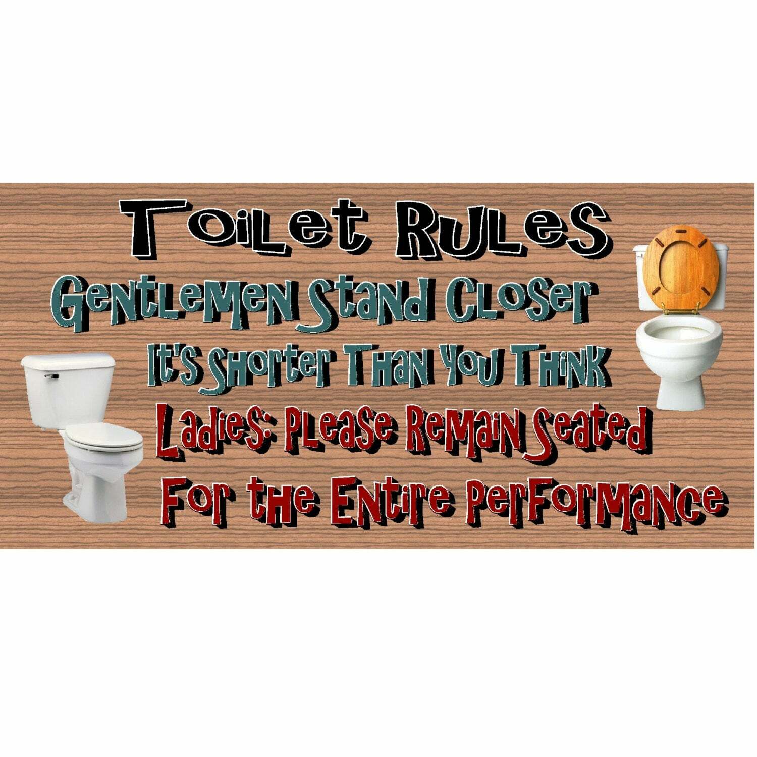Wood Signs Toilet Rules Gs 760 Bathroom Decor Bathroom Wood Sign For Sale