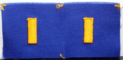 US Air Force 2nd LT Second Lieutenant Pair Rank Insignia Blue Fatigue Patch