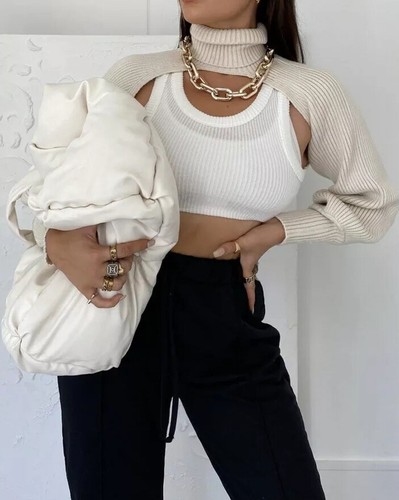 Zara Knit Arm Warmer Sweater NWT Size M 