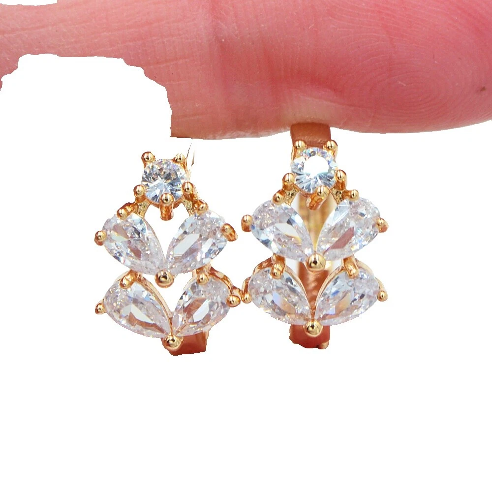 Aro de Topacio Pendientes de Moda enchapado en oro Amarillo