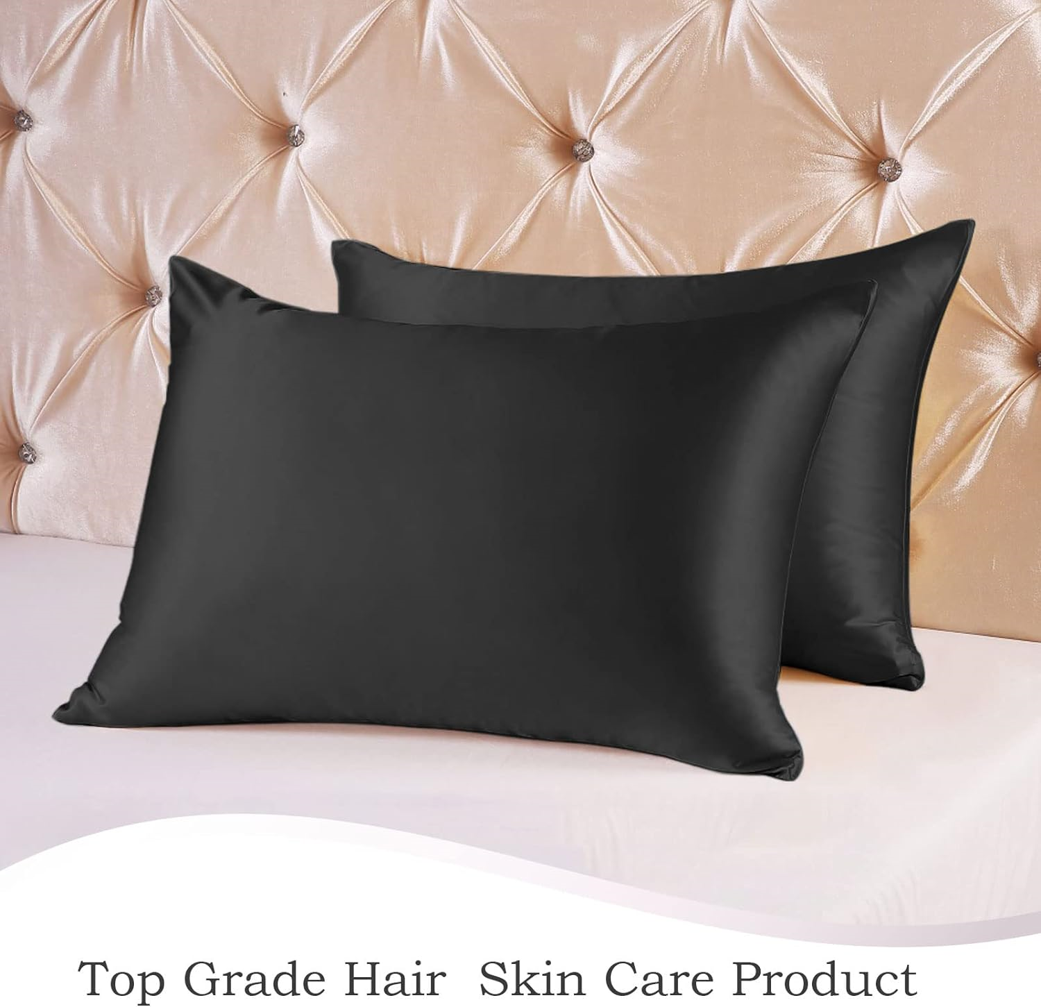 Texbee Silk Pillowcase for Hair and Skin Hidden Zipper, 1PC Silk Pillow