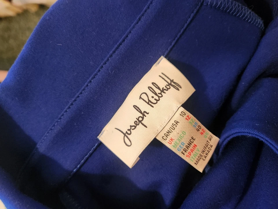 Abrigo Joseph Ribkoff Clásico Cocoon Estilo 153302TT Talla 10/L Azul Medianoche Foto 3 de 4