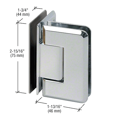 CRL TR1092CH Chrome Trianon 092 Series 90 Degree Glass-to-Glass Hinge - Picture 2 of 2
