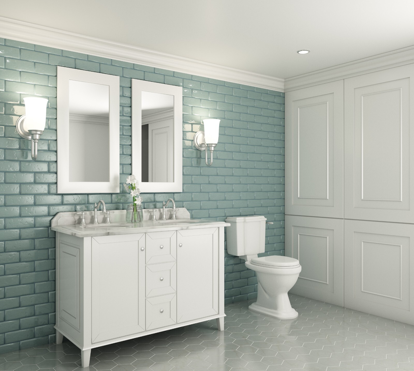 Turner Hastings Coventry 120 x 55 Double Bowl Satin White Vanity eBay