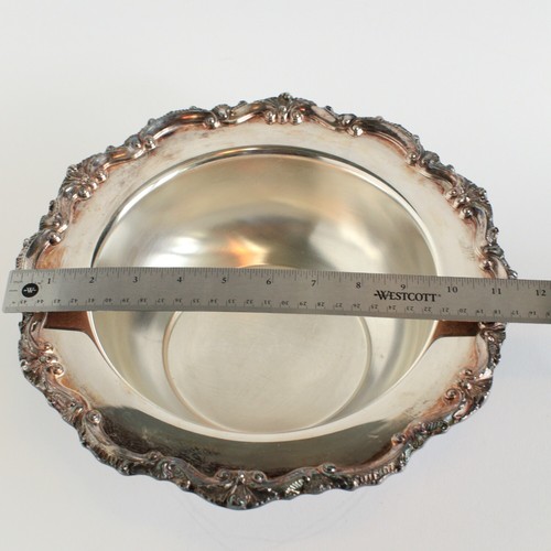 Footed Silver Plate Towle Bowl with Filigreed Edge and Lid 11” 4” - Picture 7 of 12