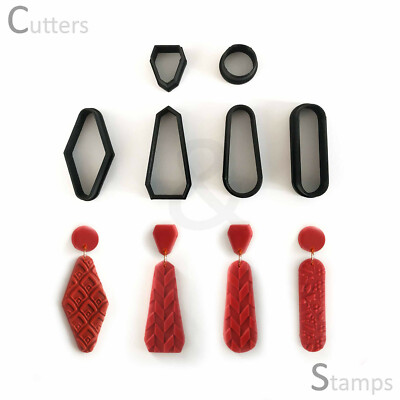 Dangle clay Earring Cutter Set of Polymer Clay Cutters Shape