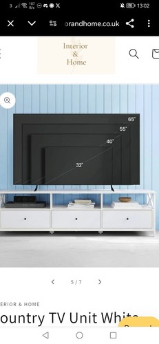 TV Stand, TV Cabinet For Up To 65 Inch TV, TV Table With 3 Drawers And 3 Open Sh - Picture 4 of 7