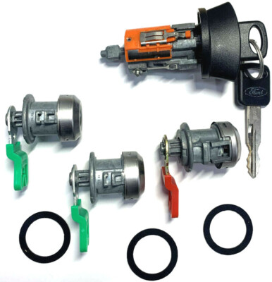 Ford Ignition Switch Lock Cylinder + Three (3) Door Lock Cylinder W/2