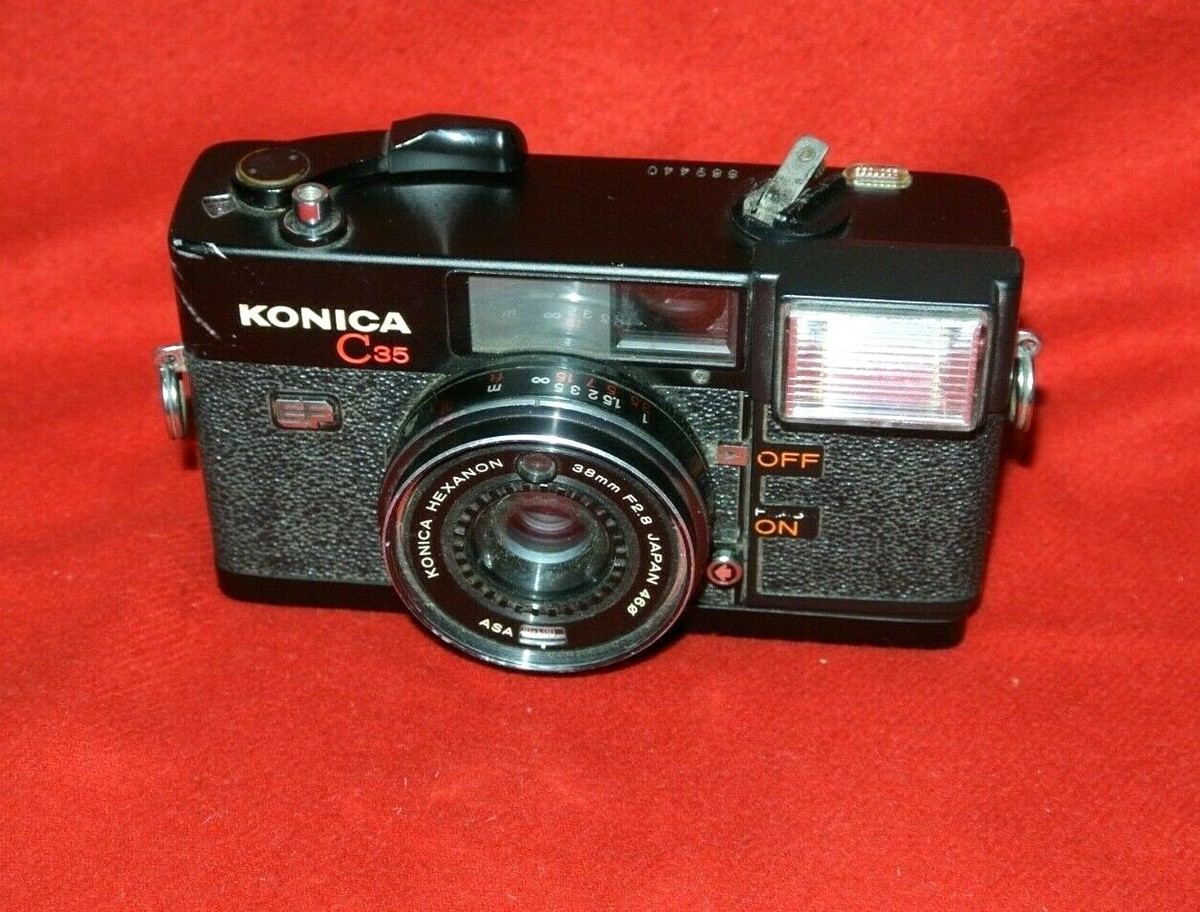 コニカ KONICA C35 EF HEXANON 38mm F2.8 Konica C35 EF Film Camera w/HEXANON 38mm F2.8 Lens READ