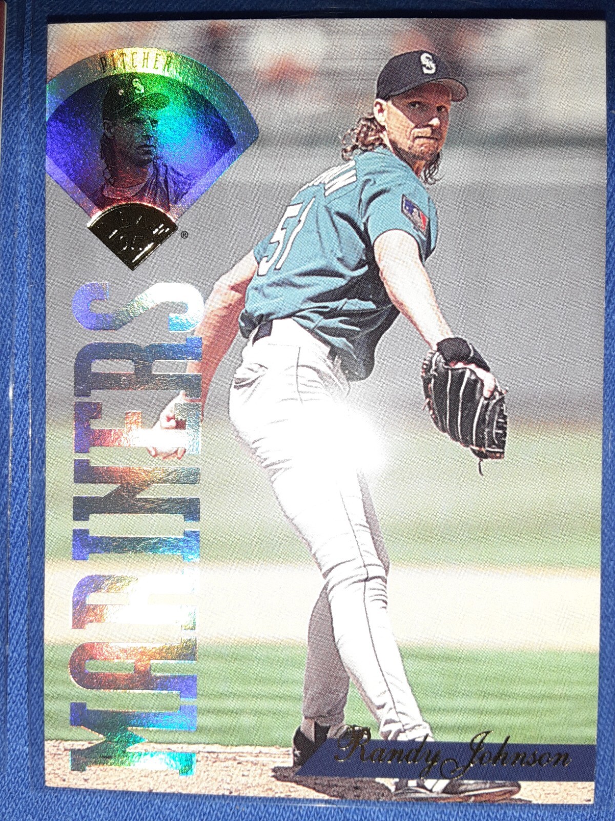 1995 Donruss Leaf Randy Johnson #244 Seattle Mariners HOLO FOIL INSERT MVP HOF