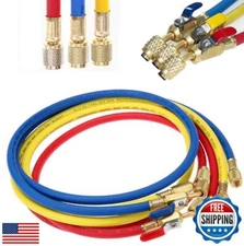 Refrigerant Charging Hose with Ball Valve Apply to R134A R12 R22 R502 R404 Re