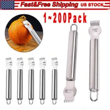 Citrus Lemon Zester Peeler Grater Stainless Steel Lime Oranges Kitchen Tool Lot