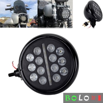 Club Style LED Headlight For Harley Sporster Softail Dyna Wide Glide Street Bob