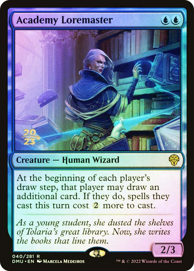 MTG  FOIL Academy Loremaster (Prerelease) (Dominaria United)  - Promo #040