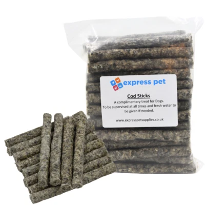 Cod Sticks Dog Treats Che (6-7 Inches) Dental Sticks | Naturally Air-Dried 100%